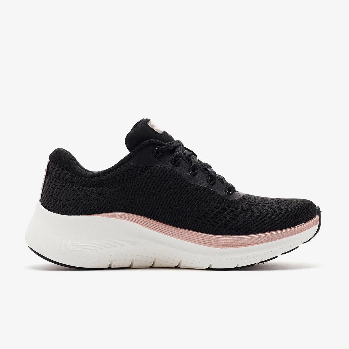 Kadın Sneaker ( Günlük) 150067TK BKRG Skechers ARCH FIT 2.0 - GLOW THE DISTANCE Black & Rosegold Knit