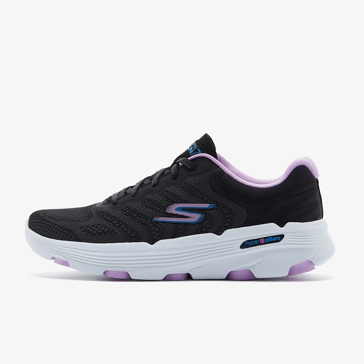 129335 BKLV Skechers GO RUN 7.0 - DRİVEN Black/Lavender