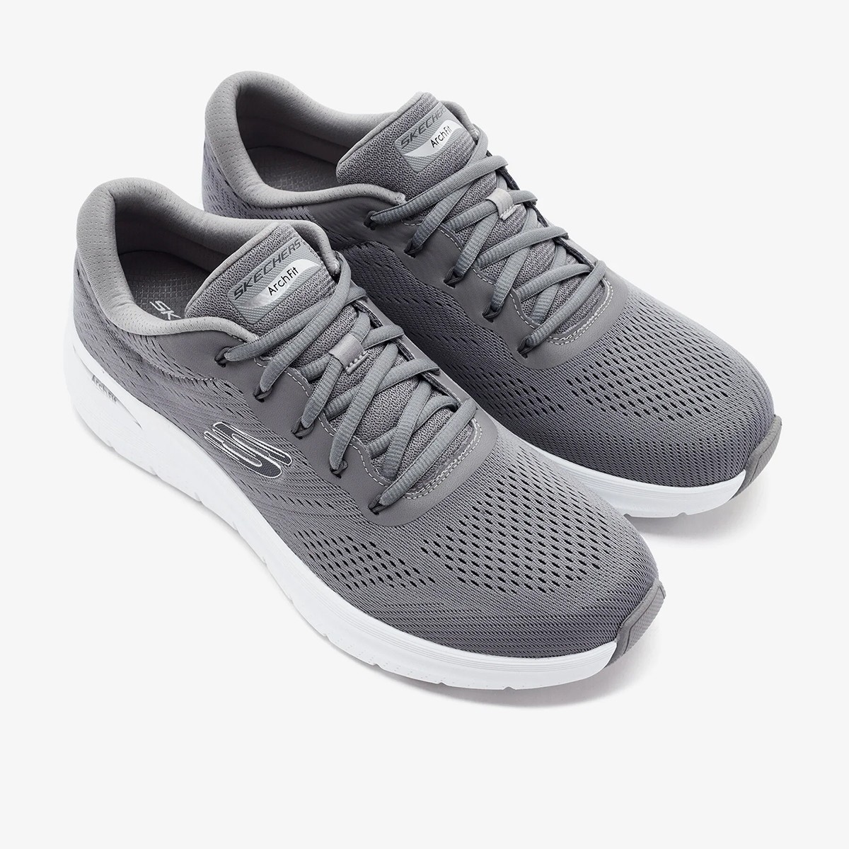 232700TK GRY Skechers ARCH FIT 2.0 Grey Knit Mesh/ Lt Gray Trim