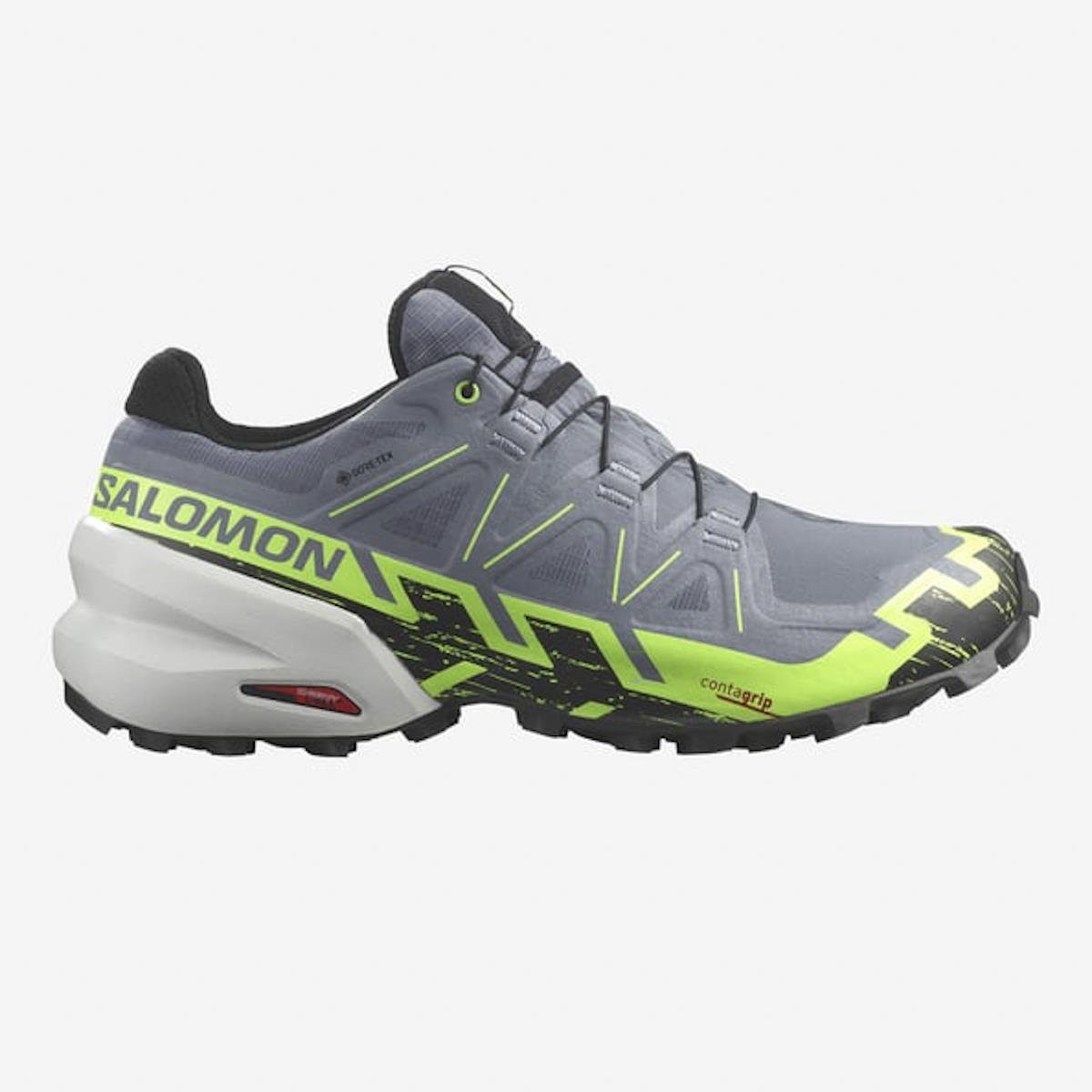 Erkek Outdoor L47301900 SALOMON SPEEDCROSS 6 GTX Flint Stone-Green Gecko-Black