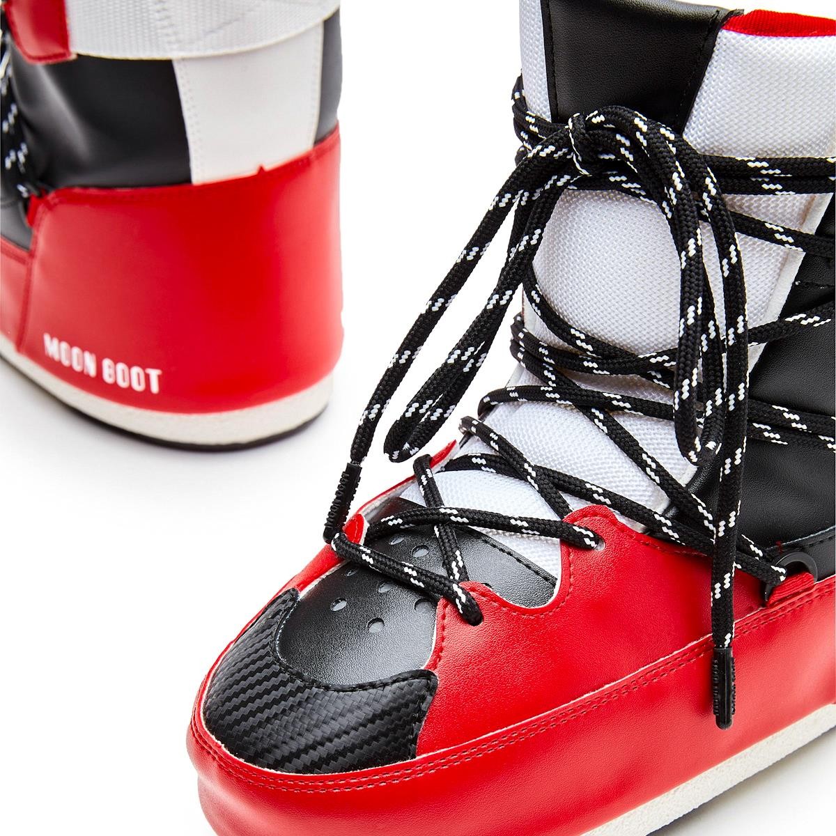 Erkek Bot (Kar) 14028200-004 Moon Boot Sneaker Mıd White - Red - Black