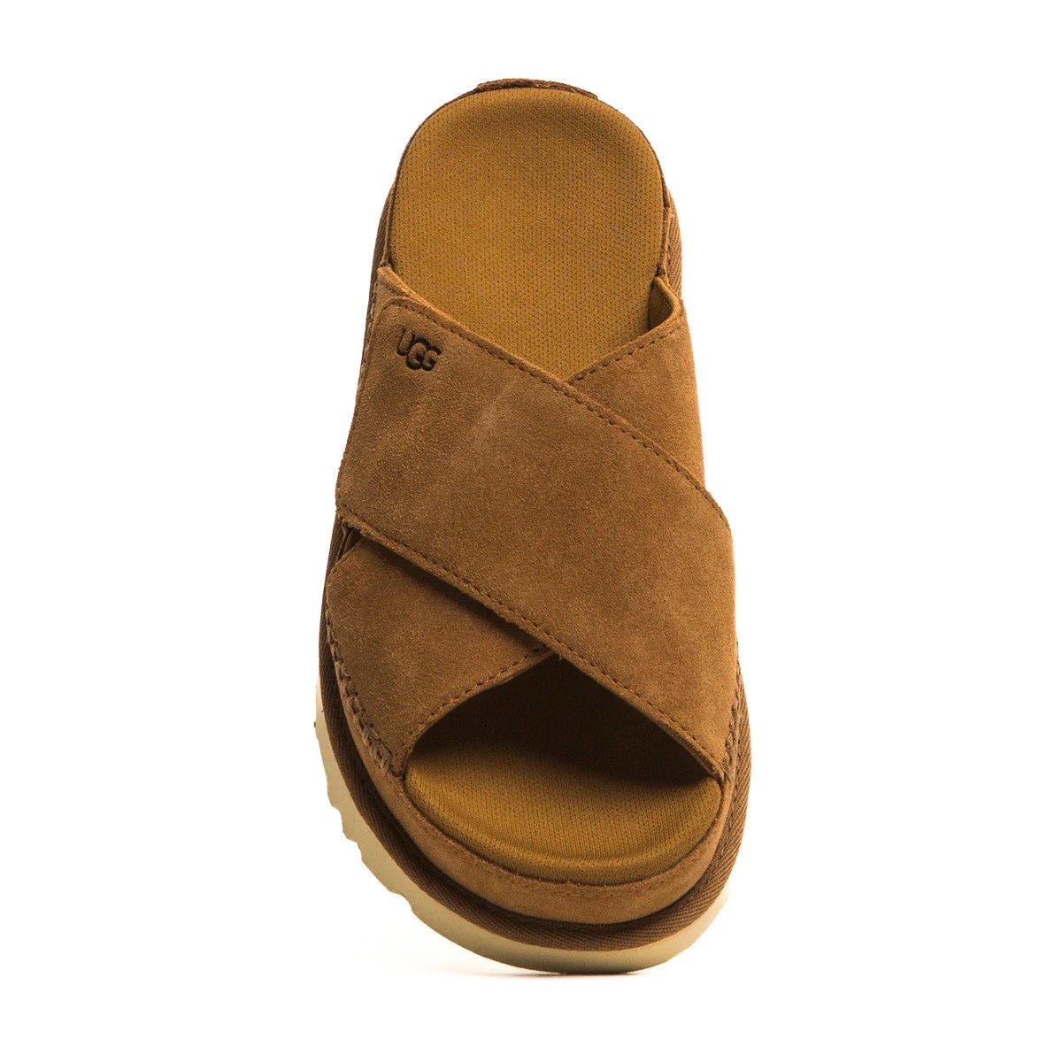 1137910 UGG W GOLDENSTAR CROSS SLIDE CHESTNUT (TABA)