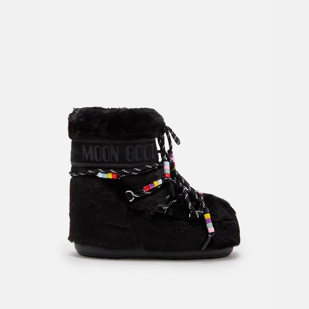 Kadın  80D1409470-N001 Moon Boot Icon Low Faux Fur Beads Black