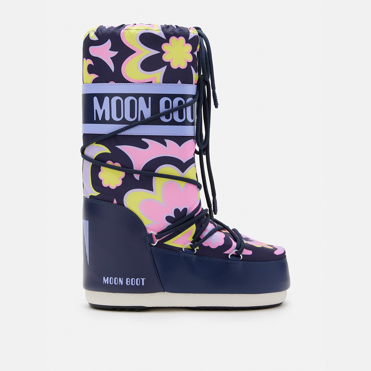 80D1402940-JB10 Moon Boot Icon Flower Lilac/Cyber Lime