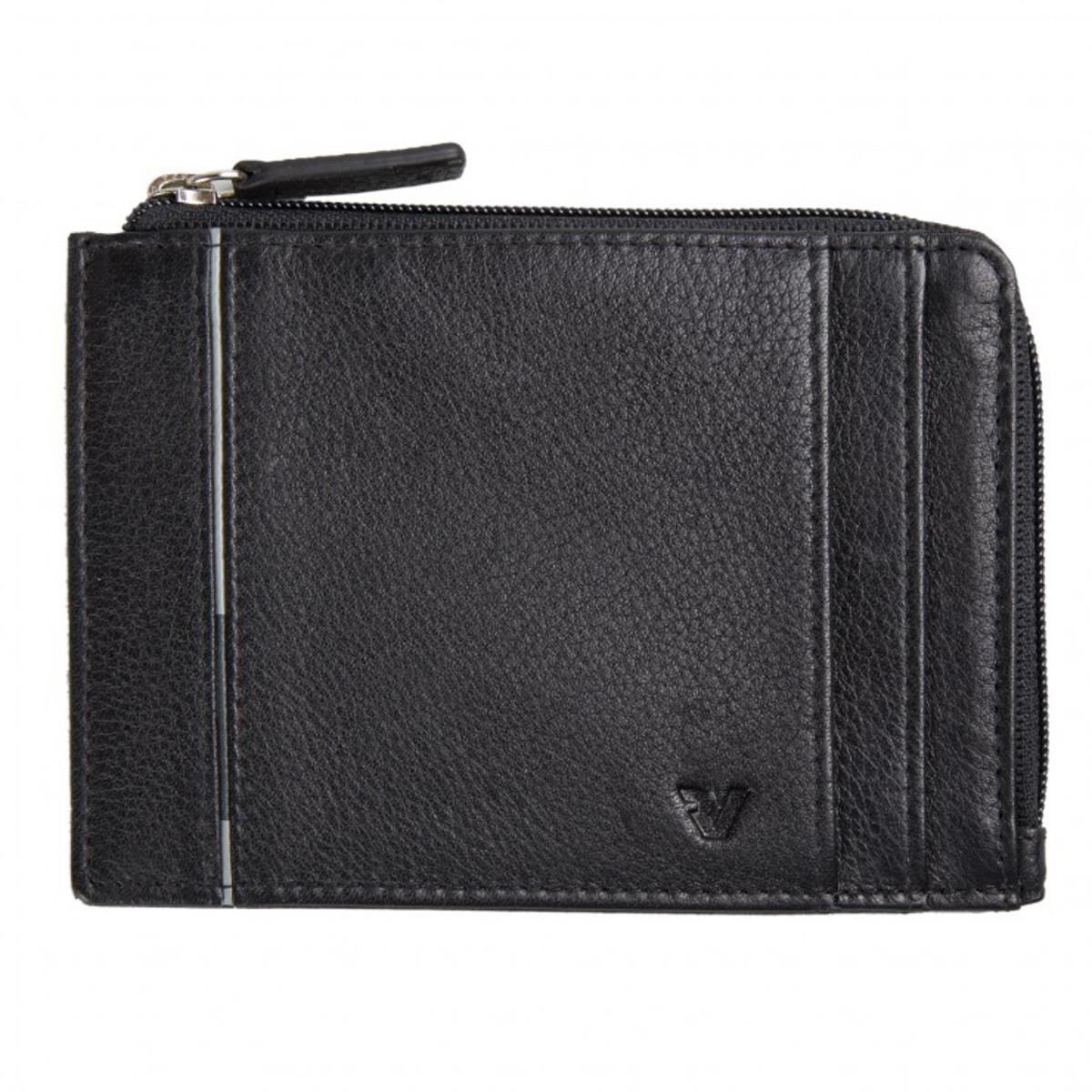 Erkek Cüzdan & Kartlık 41263801 Roncato Boston Credit Card Holder With Zipper Black