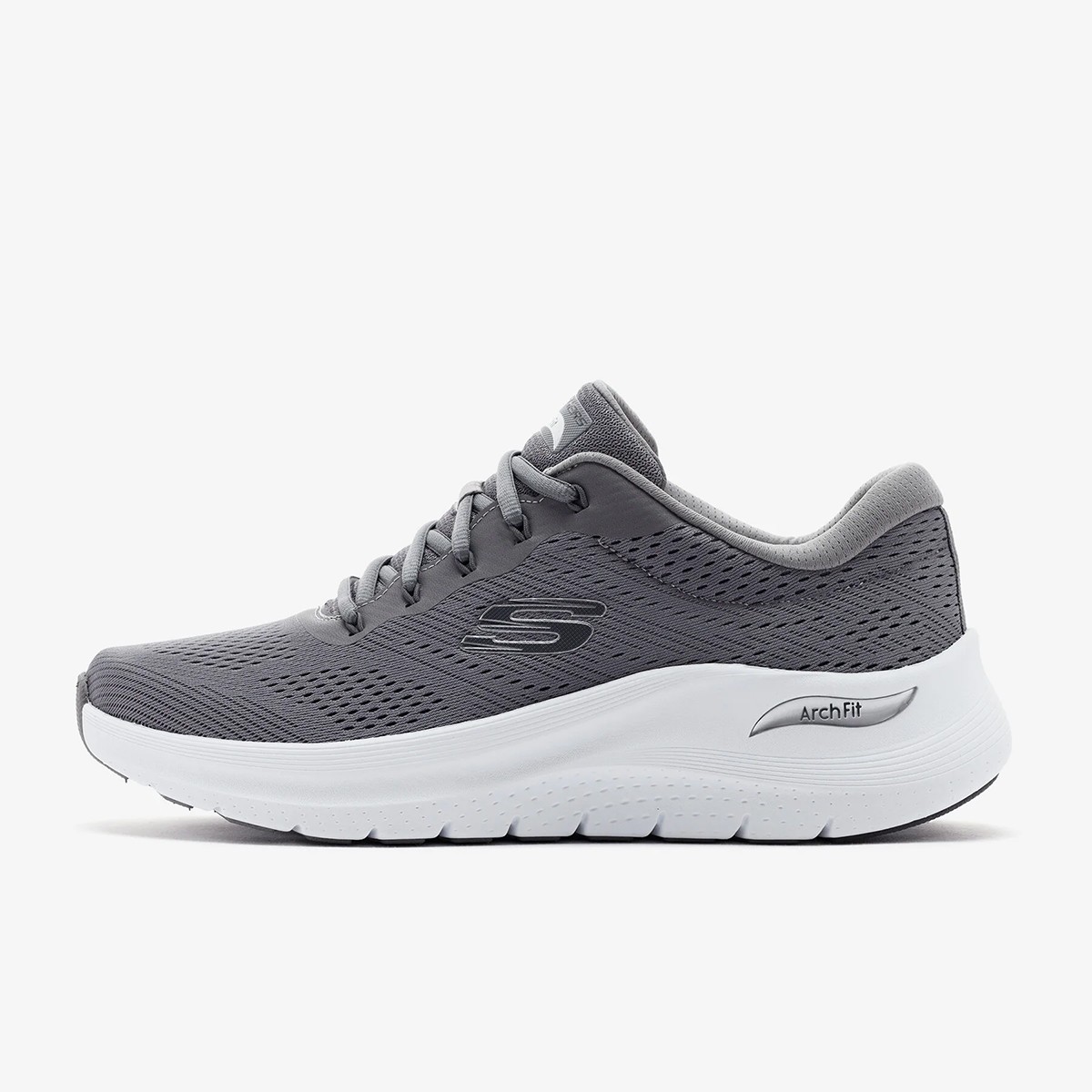 232700TK GRY Skechers ARCH FIT 2.0 Grey Knit Mesh/ Lt Gray Trim