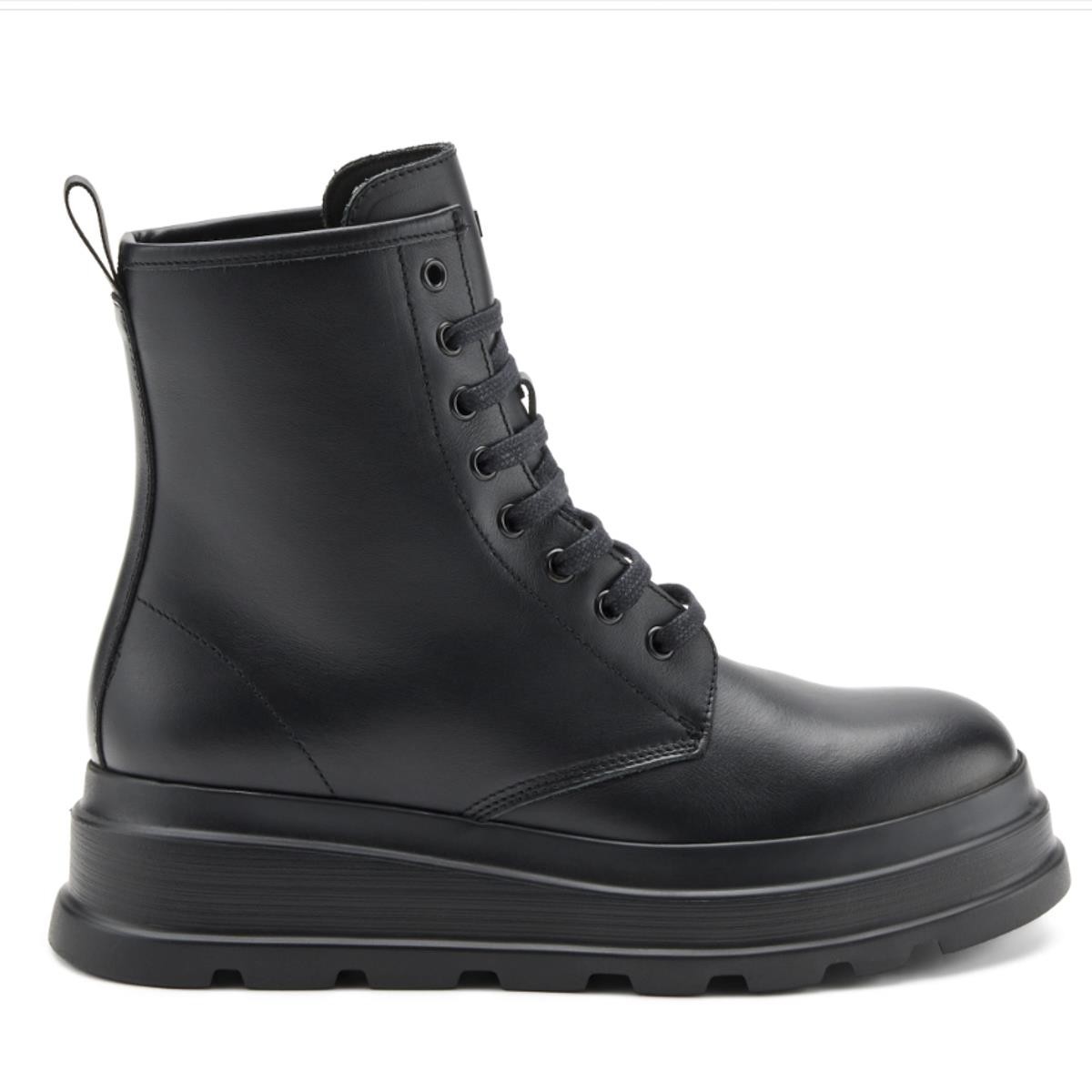 Kadın Bot 86L4 Frau PONCHO Boot With Wedge Outsole Nero