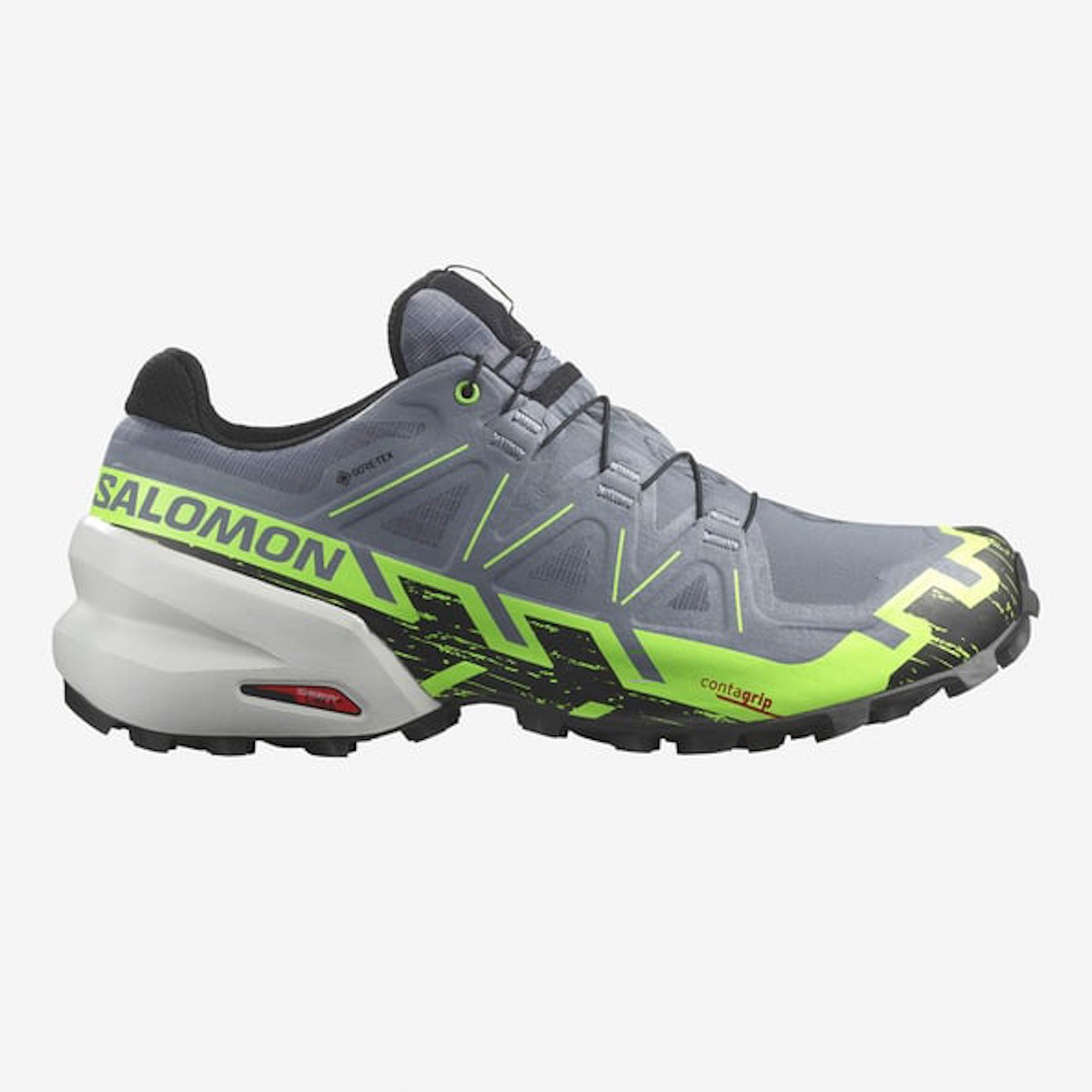 L47301900 SALOMON SPEEDCROSS 6 GTX Flint Stone/Green Gecko/Black