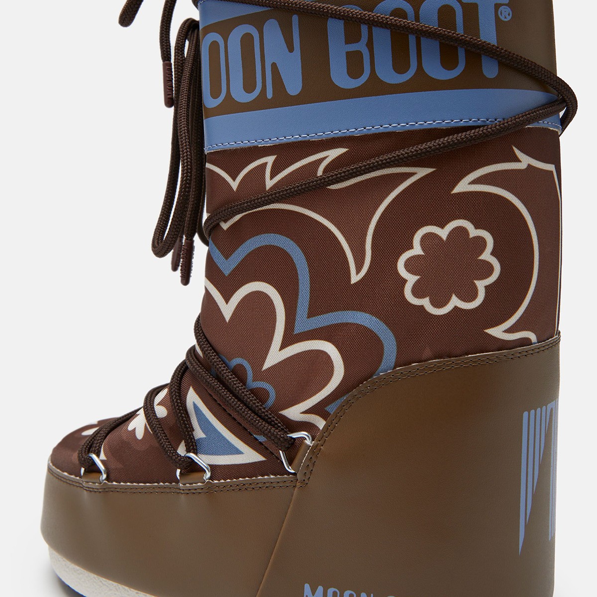 80D1402940-MH07 Moon Boot Icon Flower Brown/Elephant Grey