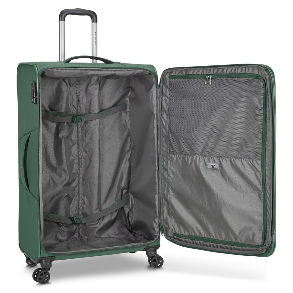 41464157 Roncato Trolley Grande 4R 78 Cm Exp. Jazz 4.0 Verde Mılıtare