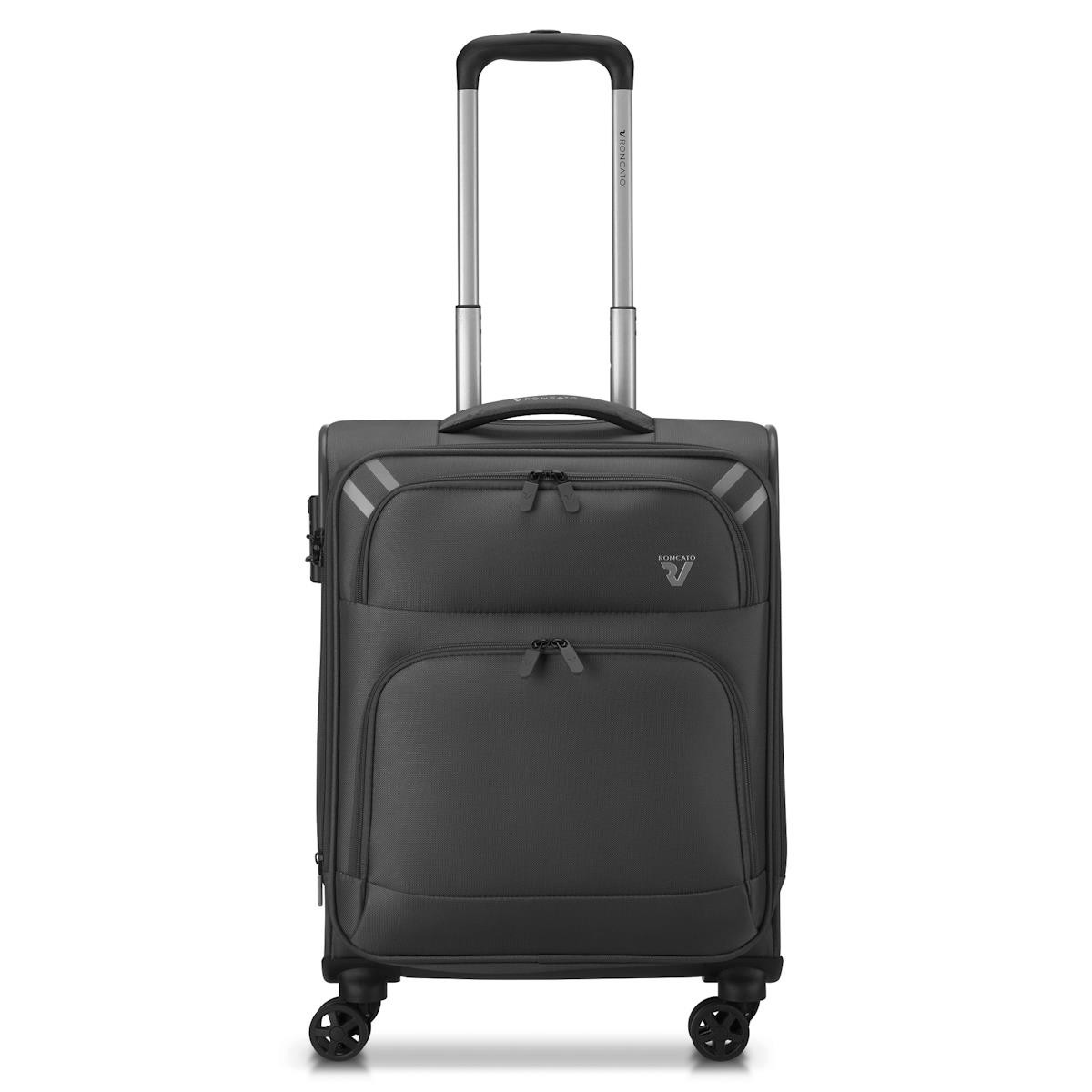 Unisex Valiz 41306301 Roncato Twin Trolley Cabına 4R Exp. Ryanaır Nero