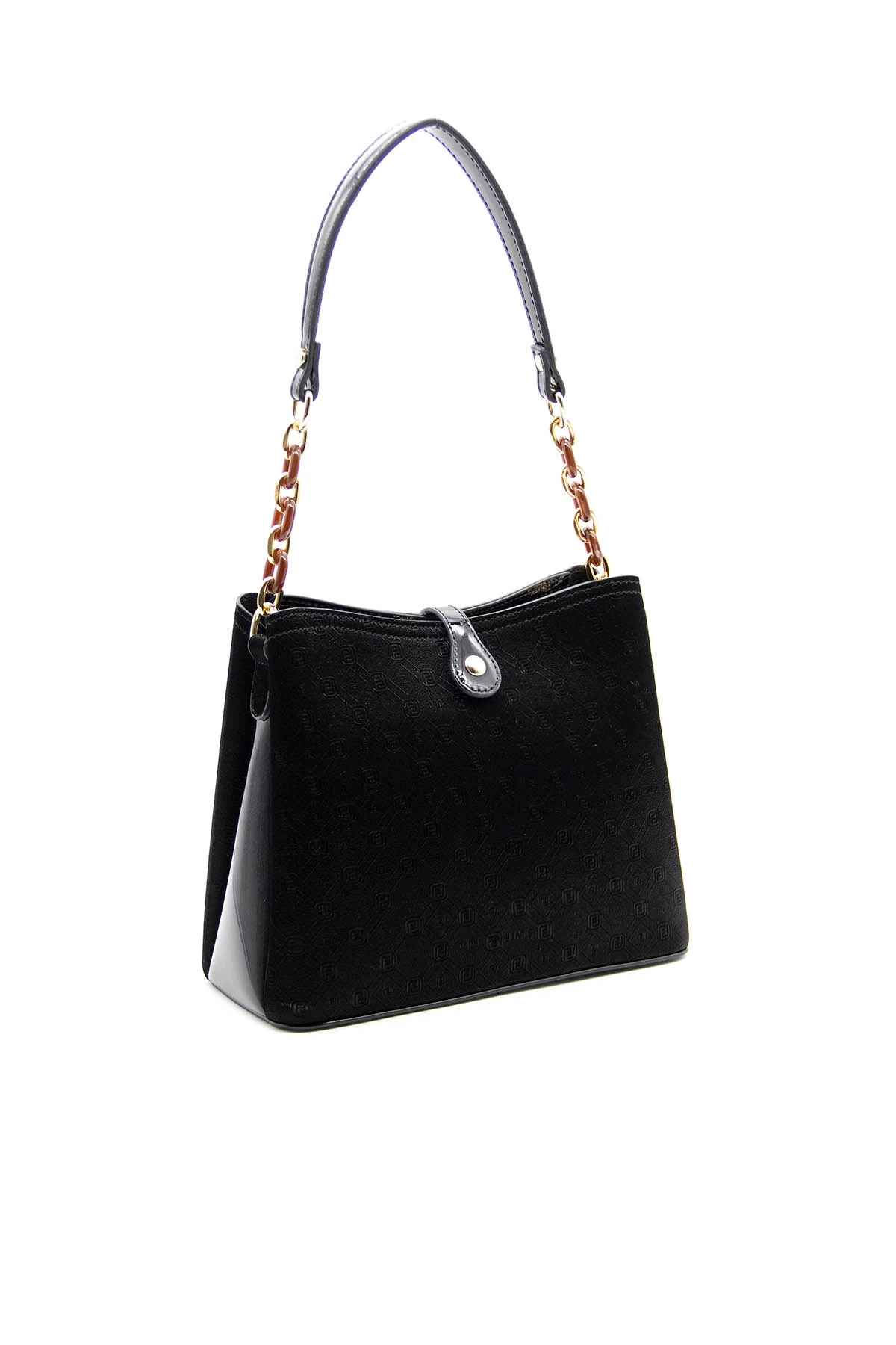 974-38491 SILVER POLO BAYAN ÇANTASI M158 SİYAH-RUGAN SİYAH