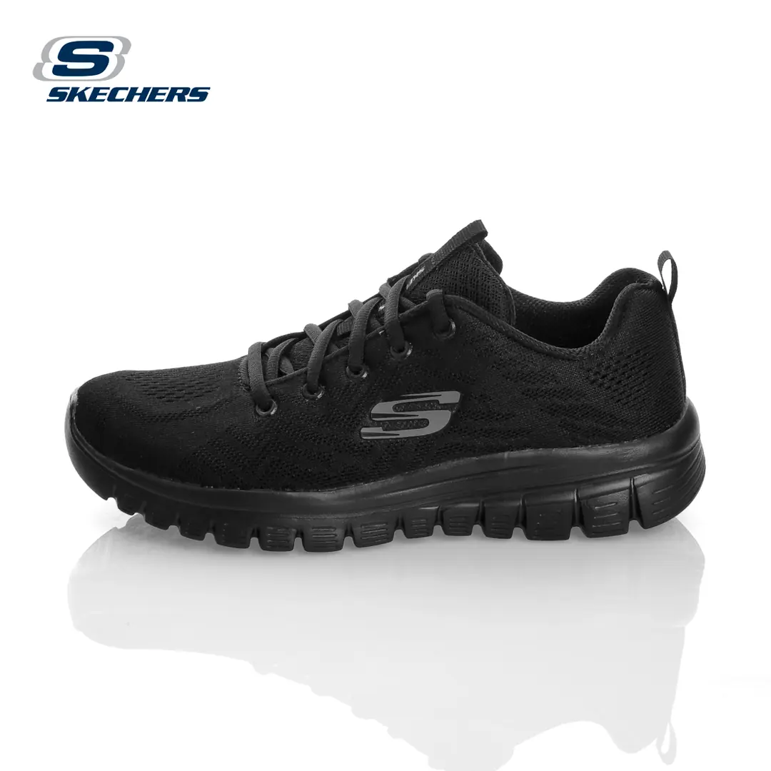 12615 BBK SKECHERS GRACEFUL-GET CONNECTED BLACK