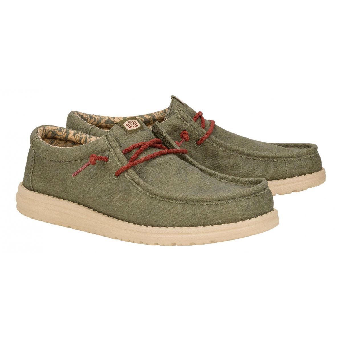 HD.41873-337 Hey Dude Wally Waxed Canvas Olive