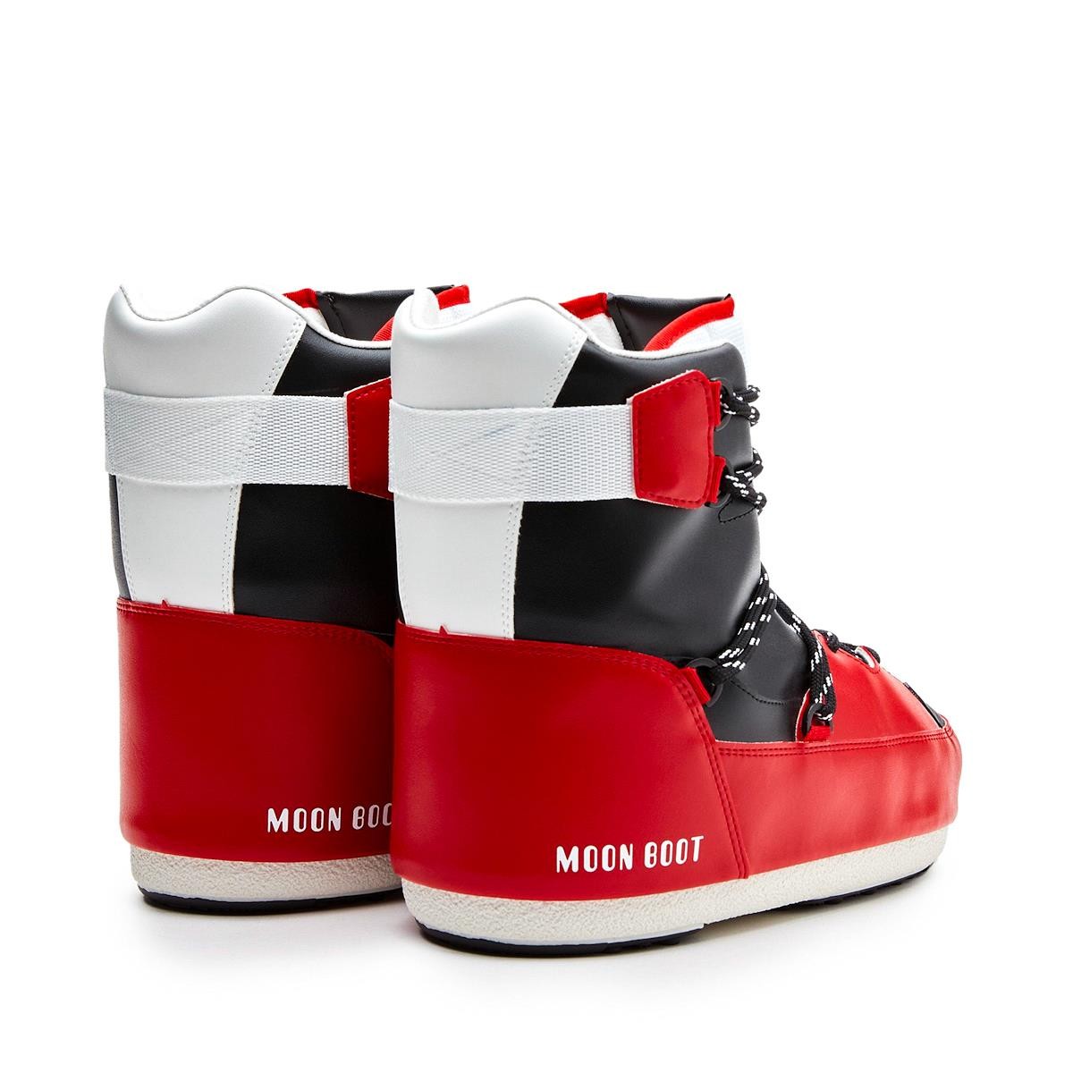 Erkek Bot (Kar) 14028200-004 Moon Boot Sneaker Mıd White - Red - Black