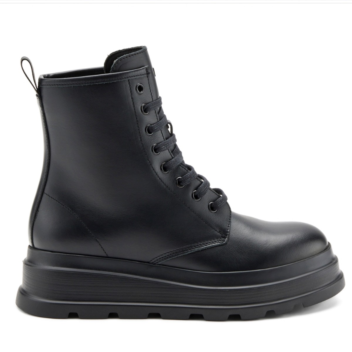 86L4 Frau PONCHO Boot With Wedge Outsole Nero