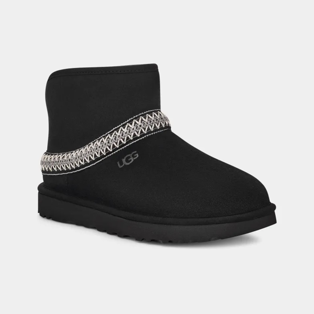 1158262 UGG W CLASSIC MINI CRESCENT Black (Siyah)