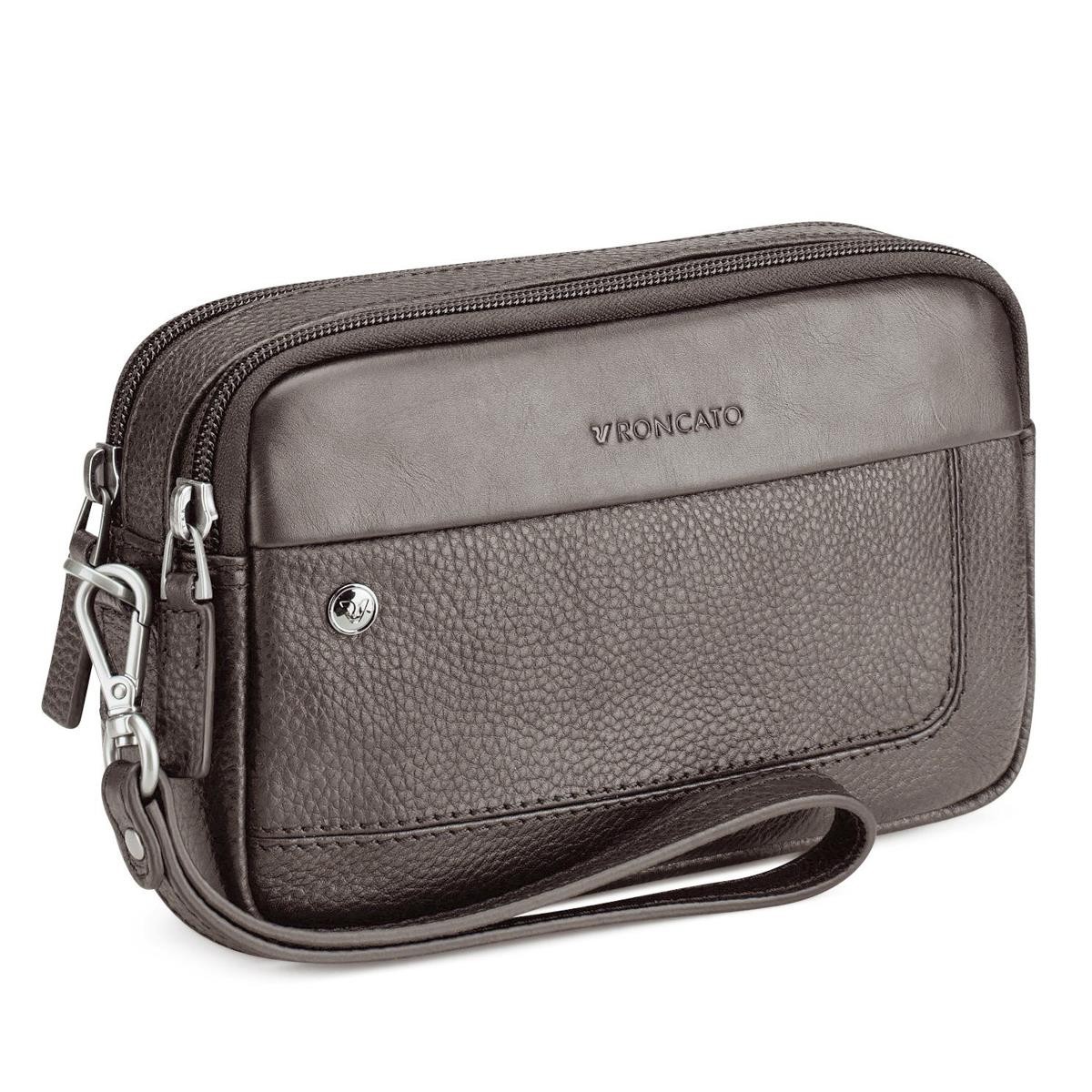 Erkek El Çantası 41242244 Roncato POCHETTE 2 COMP. ALASKA MOGANO