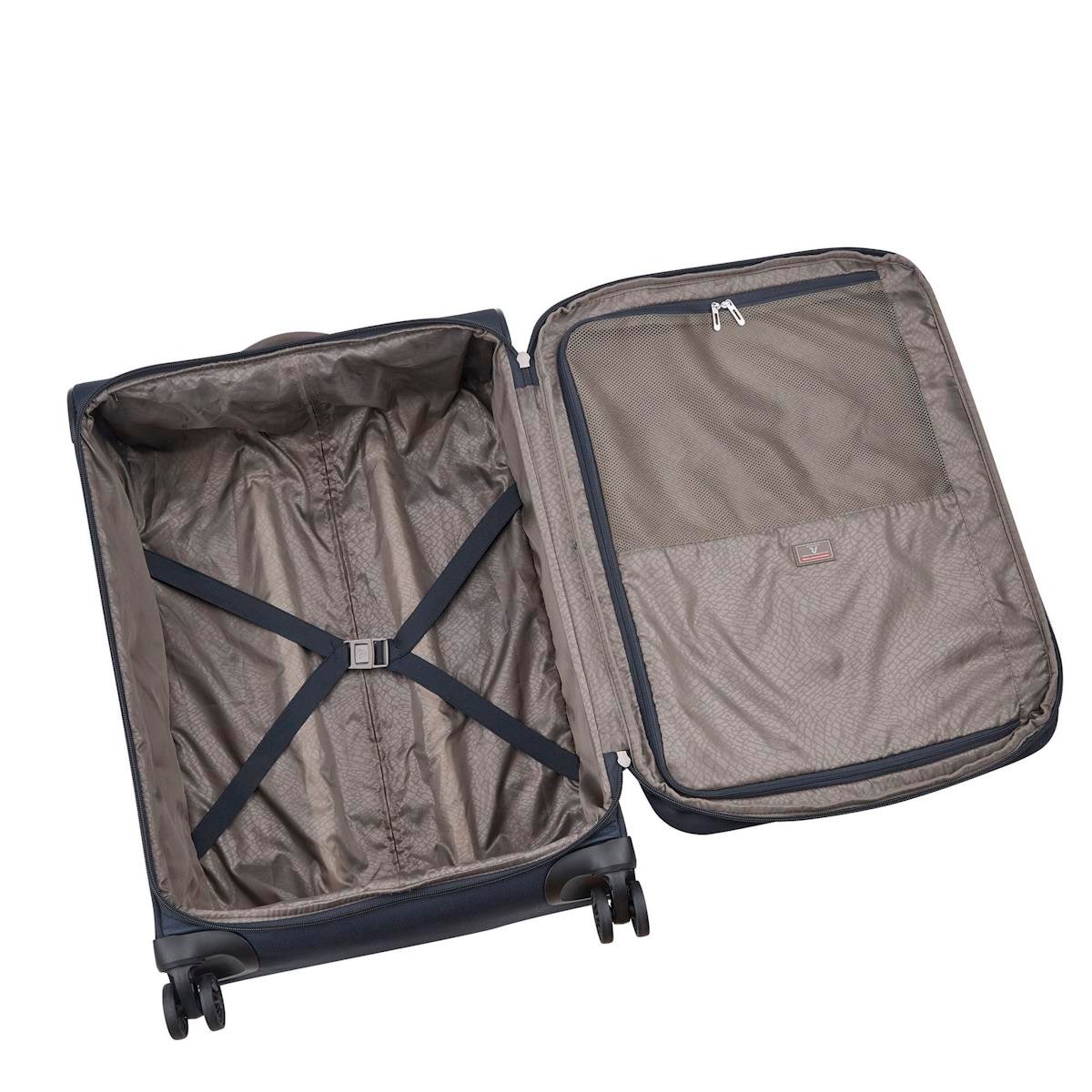 Unisex Valiz 41527223 Roncato Trolley Medıo 4R Exp. 63 Cm Sıdetrack Blu Notte