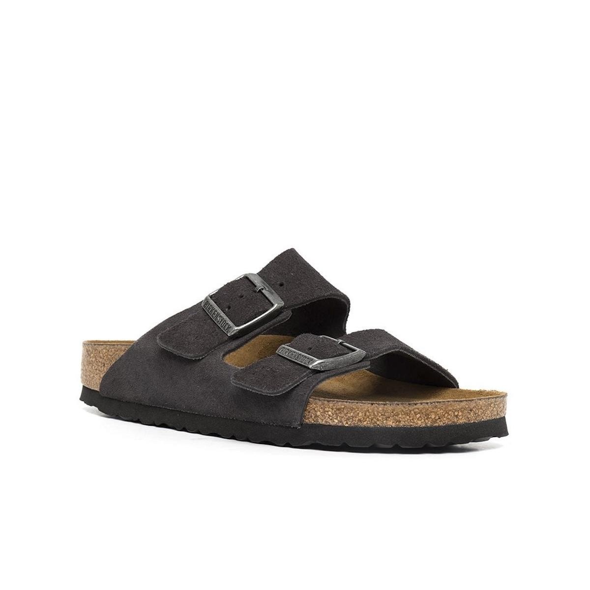 Erkek Terlik 552323 Birkenstock ARIZONA SFB VL VELVET GREY