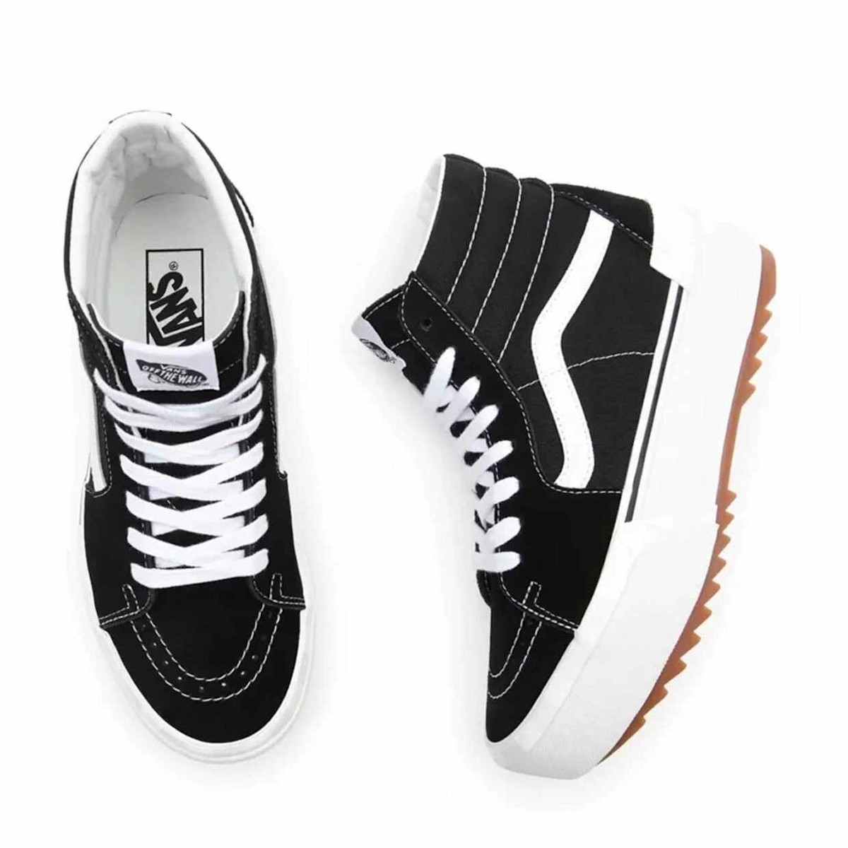 VN0A4BTW5ZN1 UA VANS SK8-Hi Stacked (SUEDECANVAS)BLKBLNCDBLNC