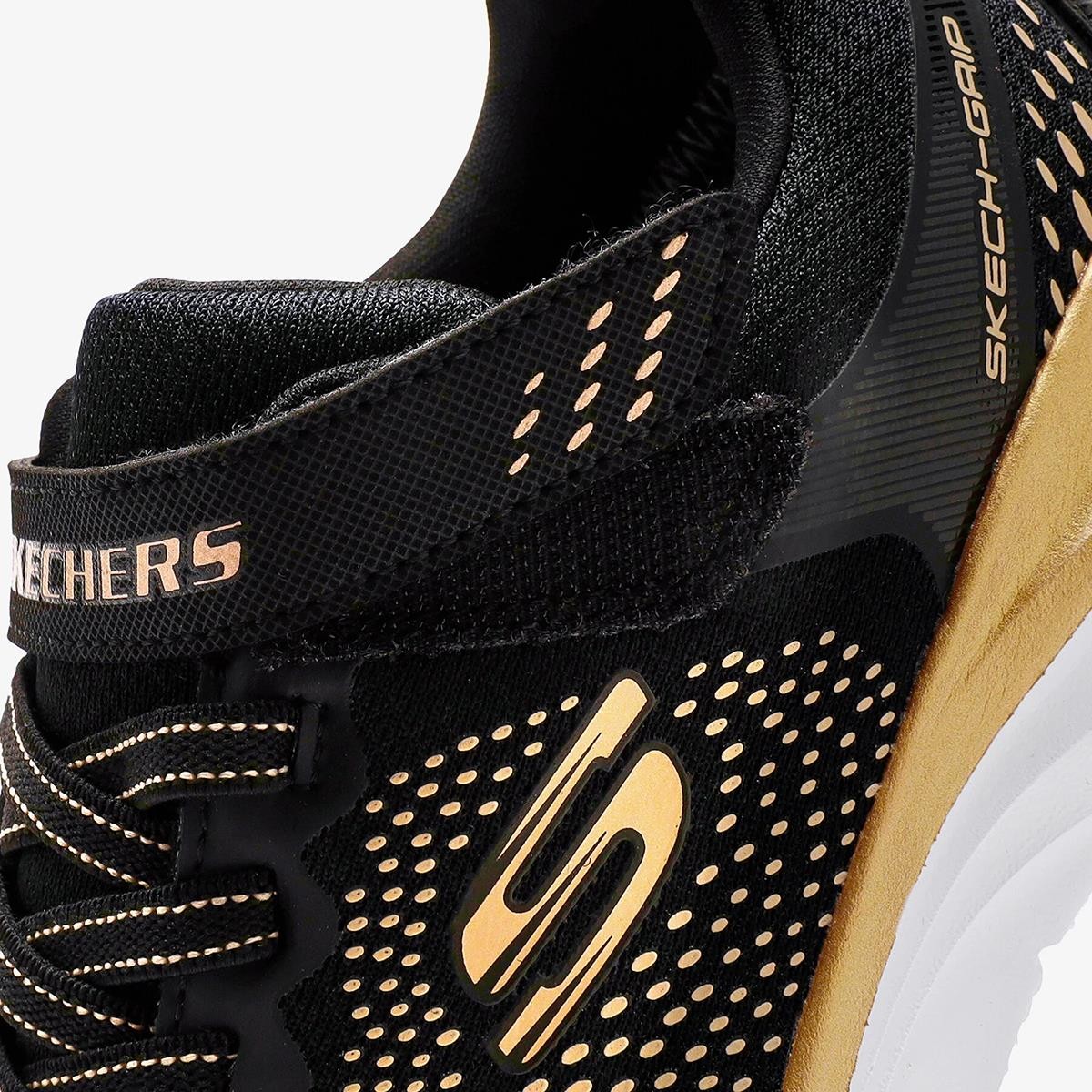 Kız Çocuk Sneaker ( Günlük) 302393L BKGD Skechers  ULTRA GROOVE - HYDRO MIST Black Engineered Mesh-Gold Trim