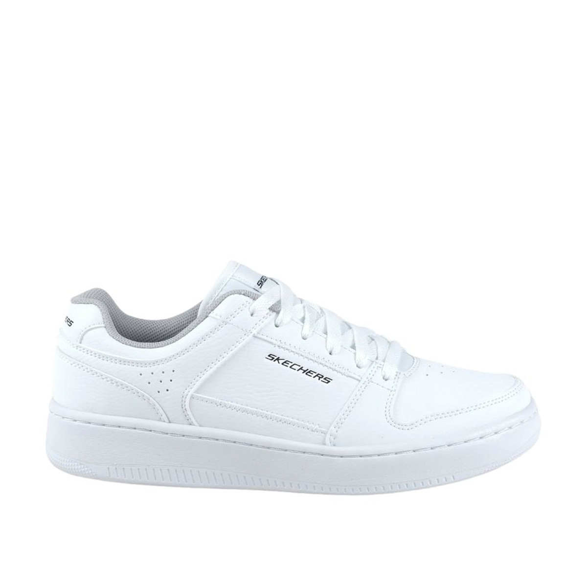 232478 WHT Skechers VISTAWAY White Knit Mesh/ Silver Trim