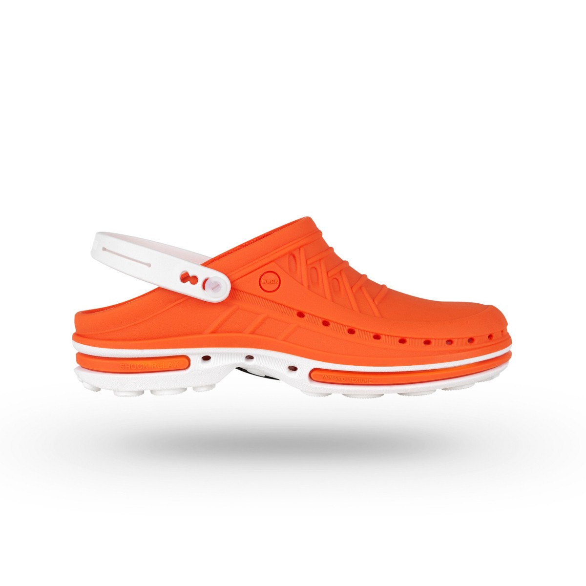 10004366 Wock CLOG 05 + STRAP White/Orange - White/Orange