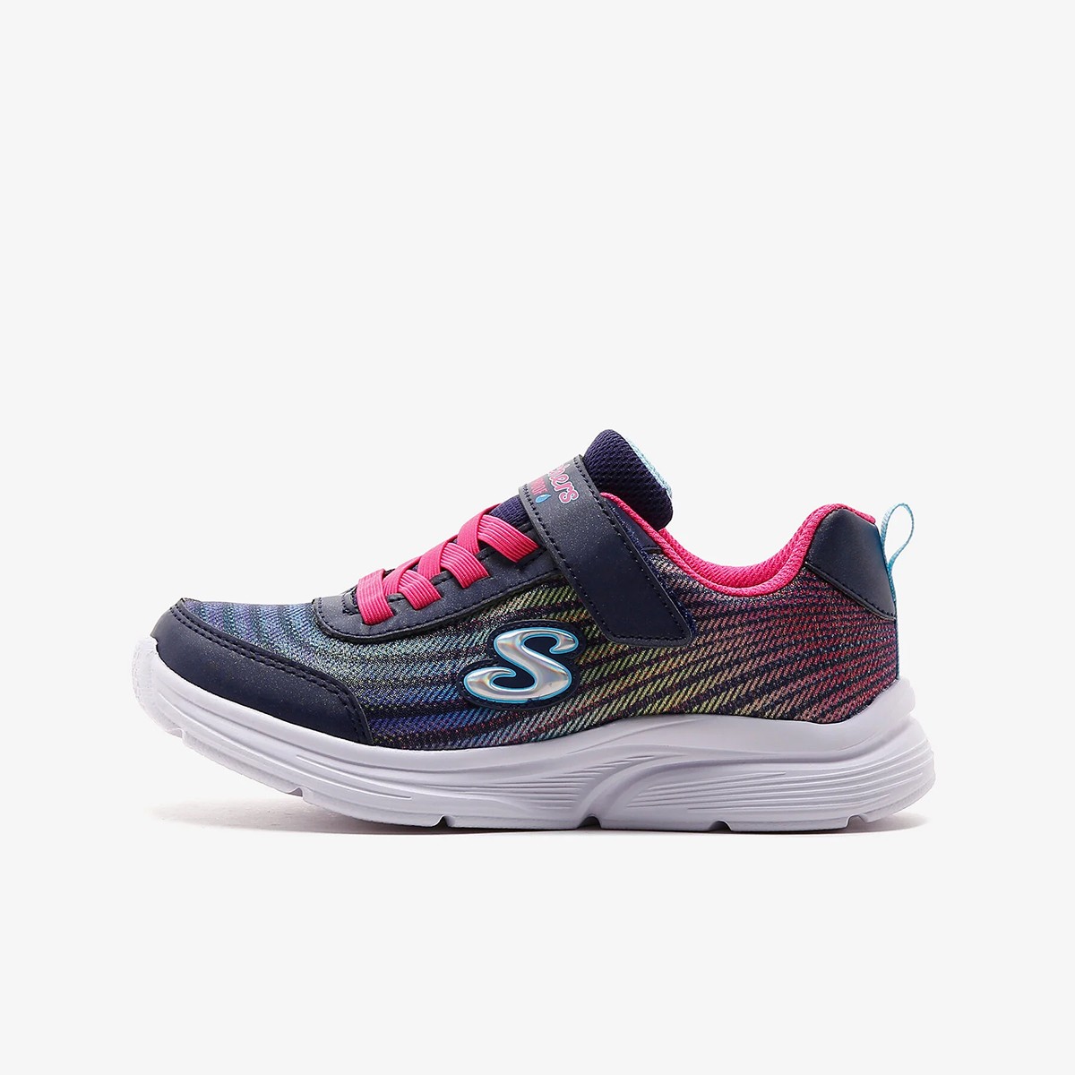 303393L NVMT Skechers WAVY LITES - HYDRO CRUSH Navy Multi Knit