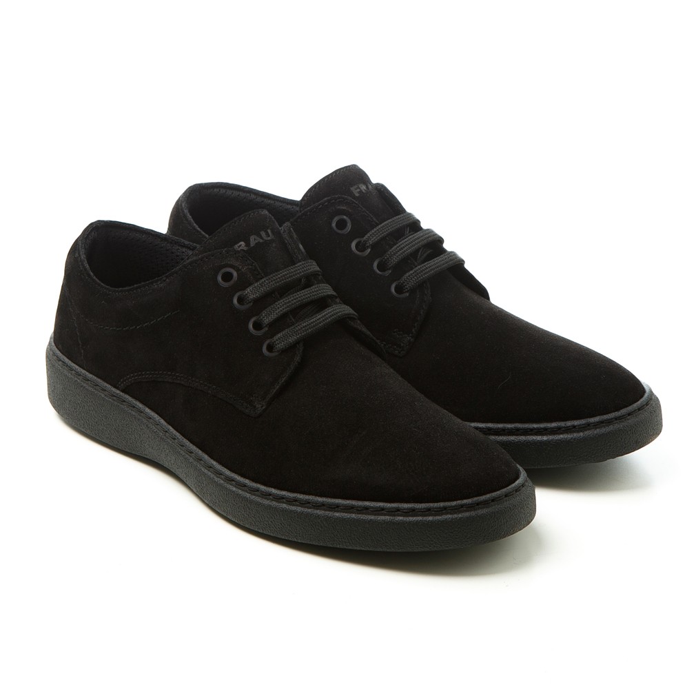 19A4 Frau  WAXY Laced Shoes Nero