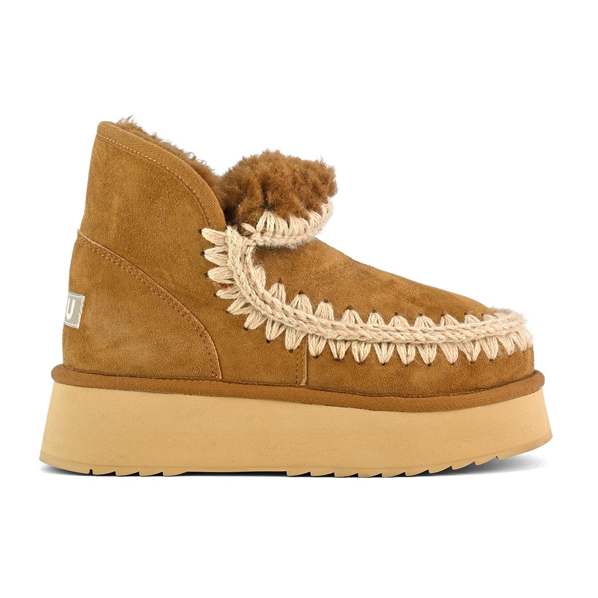 MU.FW681000A COG  Mou Mini Eskimo Platform Boot Cognac - COGNAC