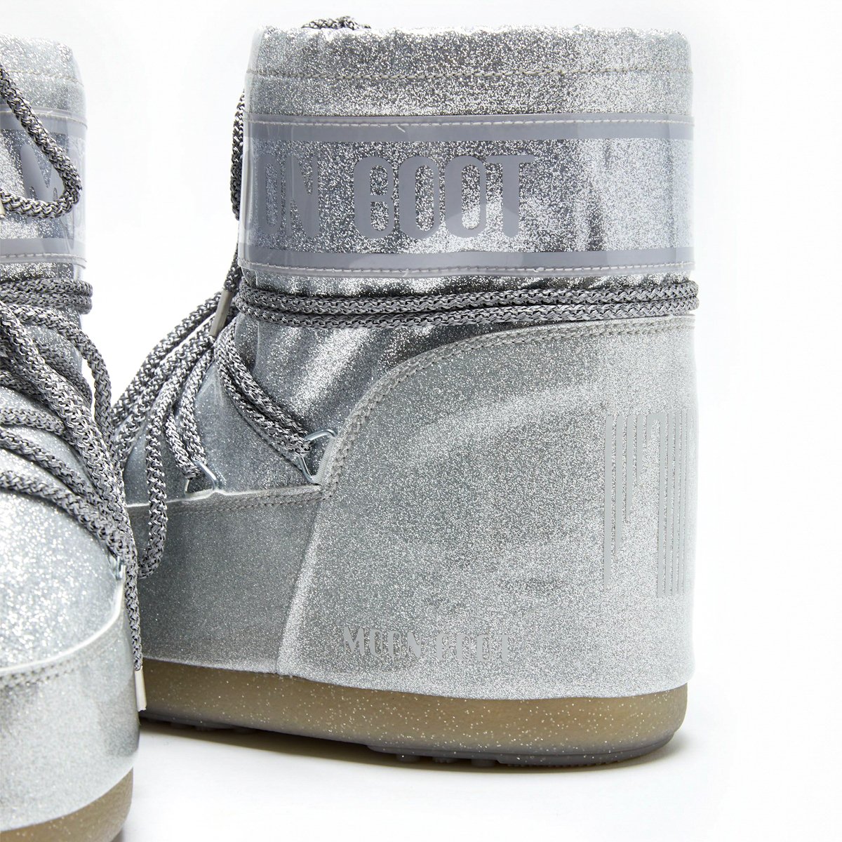 80D1409440-H001 Moon Boot Icon Low Glitter Silver