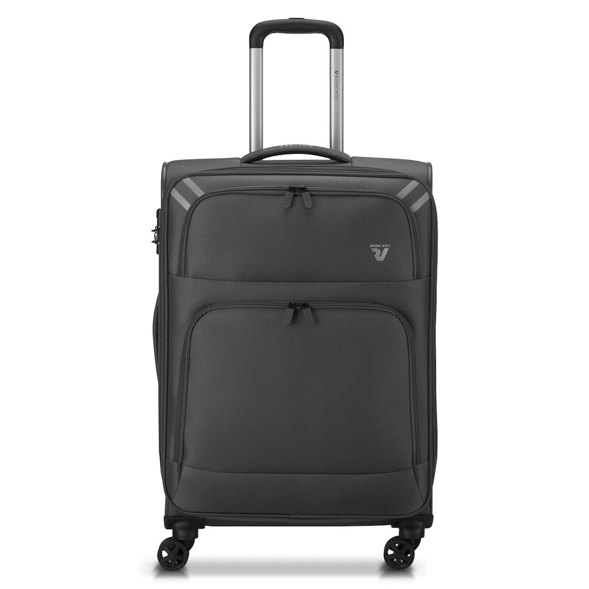 Unisex Valiz 41306201 Roncato Twin Trolley Medıo 4R Nero