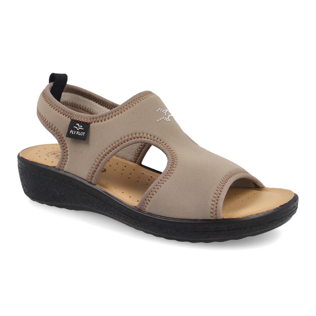 55 E71 LB  Fly Flot CLOTH Sandal Taupe