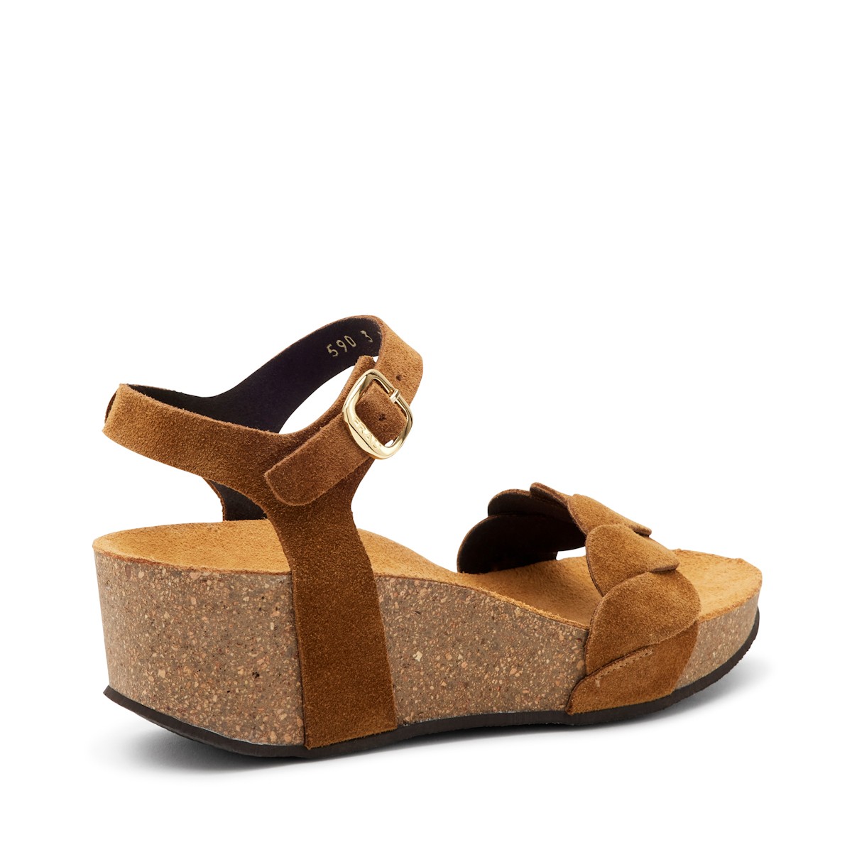 Kadın Sandalet 59D3 Frau SUEDE-S Leather Sigaro