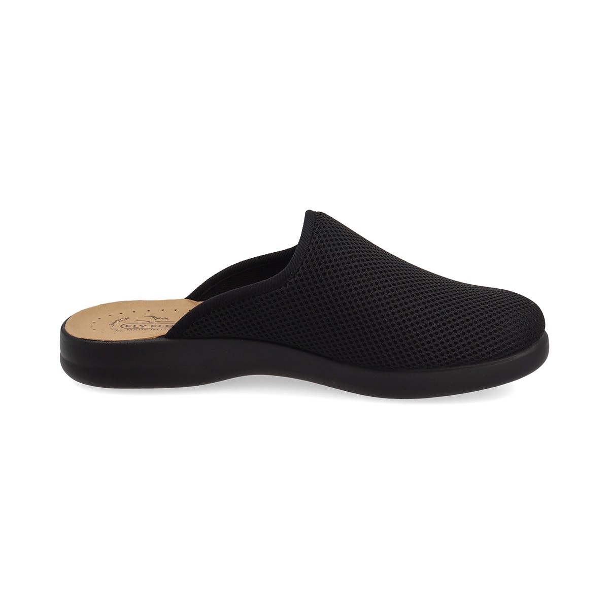 P7 118 FB  Fly Flot CLOTH Slipper Black