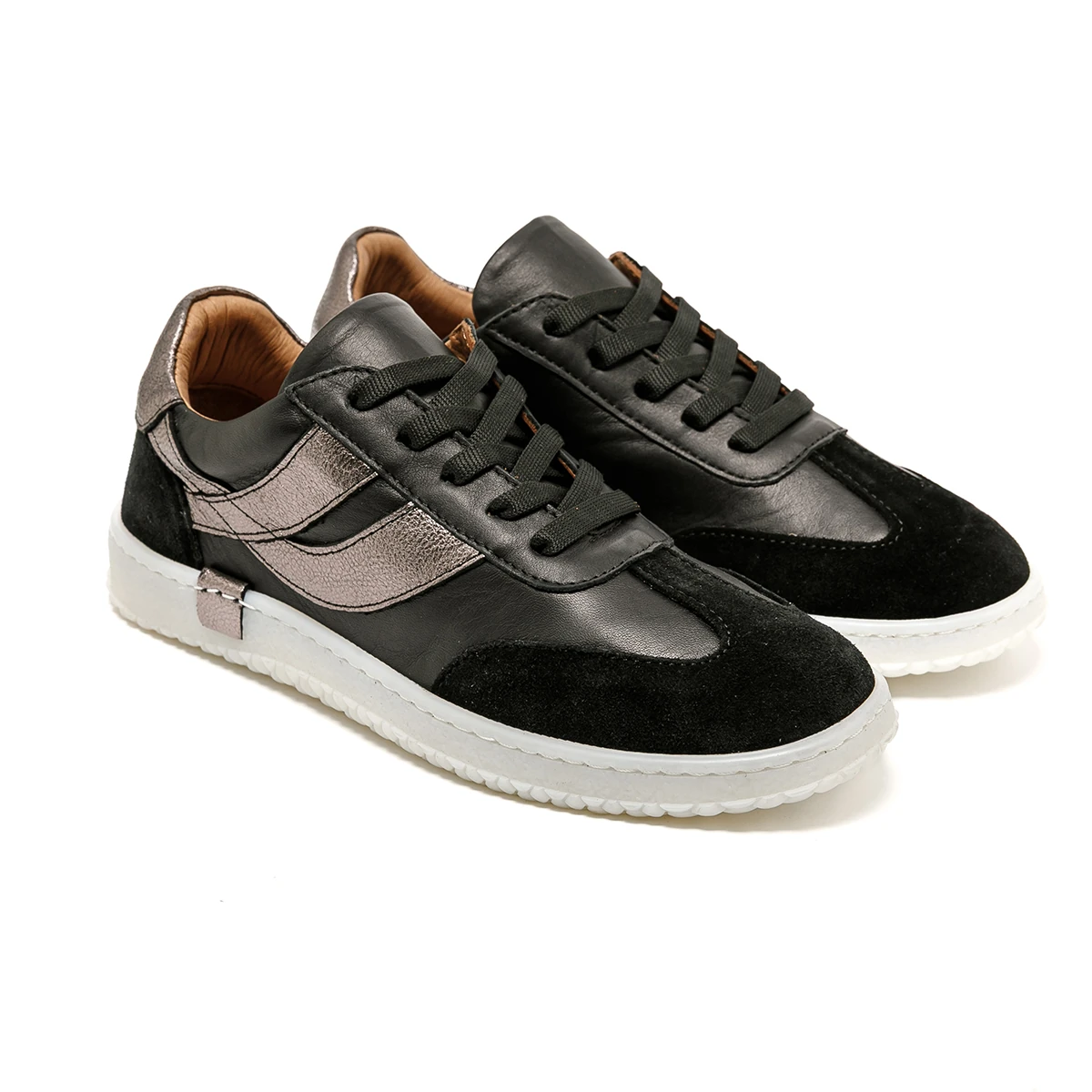 RC-25Y-055-M2004 John May Siyah Süet-Siyah Cilt-Siyah Rugan