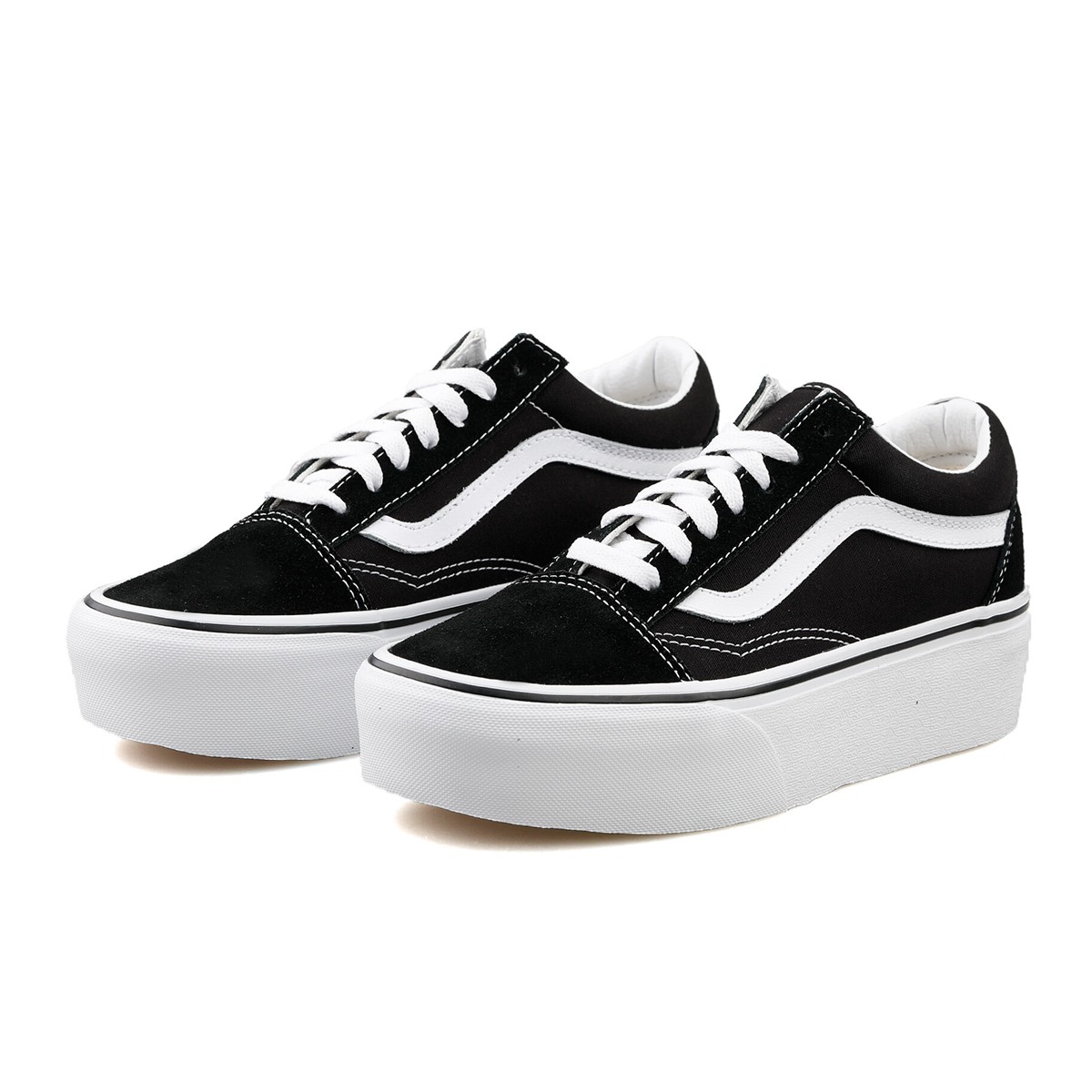 Kadın Keten VN0A7Q5M6BT1 Vans UA Old Skool Stackform Black-True White