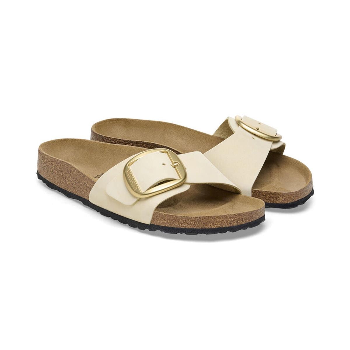 Kadın Terlik 1026604 Birkenstock MADRID BIG BUCKLE NU ECRU