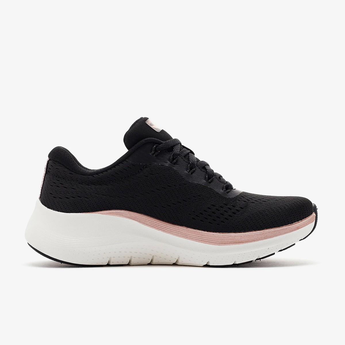 150067TK BKRG Skechers THE DISTANCE Black & Rosegold Knit