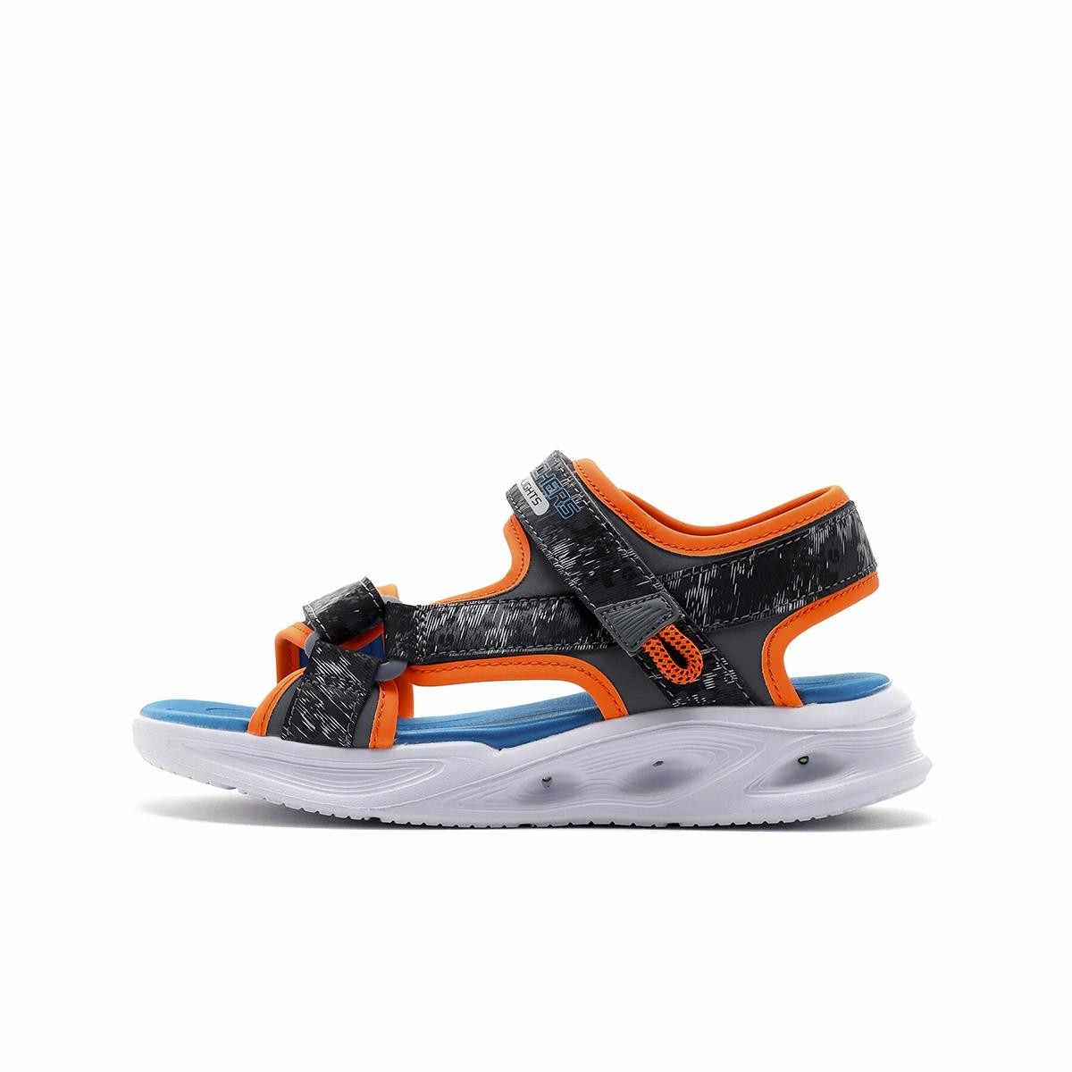 Erkek Çocuk Sandalet 401672L CCOR Skechers SOLA GLOW SANDAL Grey-Orange