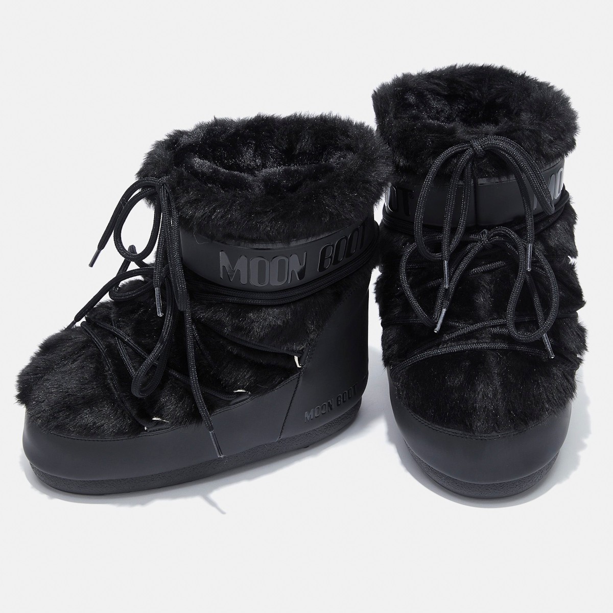 80D1409390-N001 Moon Boot Icon Low Faux Fur Black