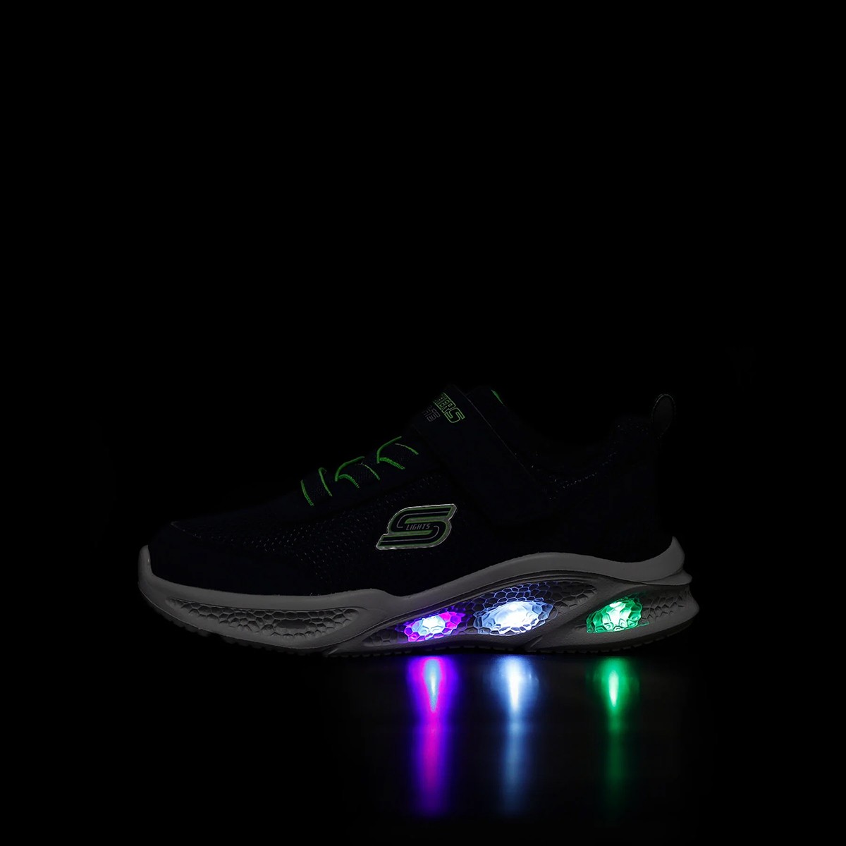 401675N NVLM Skechers SKECHERS METEOR-LIGHTS Navy/Light Green