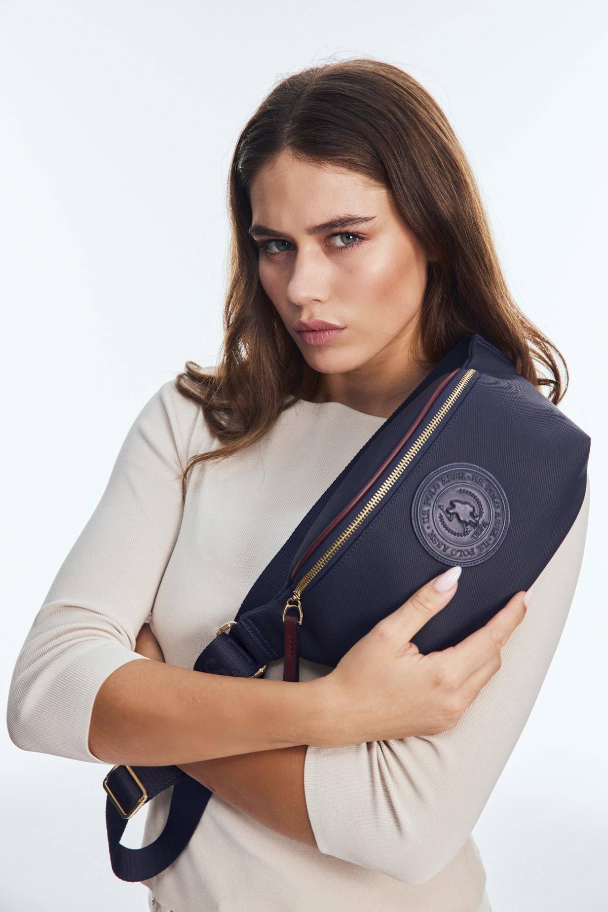 Kadın Omuz Çantası US24741  U.S. POLO ASSN. USPA LADIES BAG 01330 Navy Burgundy(Lacivert-bordo(