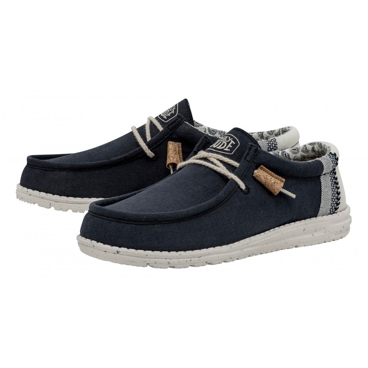 Erkek Sneaker ( Günlük) HD.40015  Hey Dude Wally Break Stitch 410 Navy