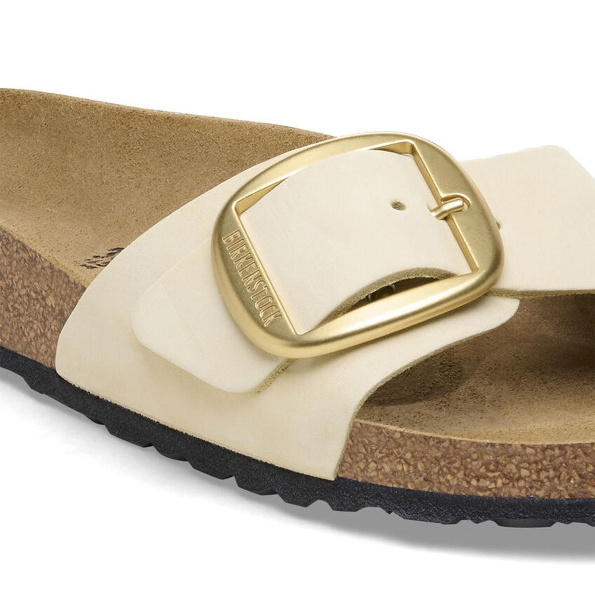 Kadın Terlik 1026604 Birkenstock MADRID BIG BUCKLE NU ECRU