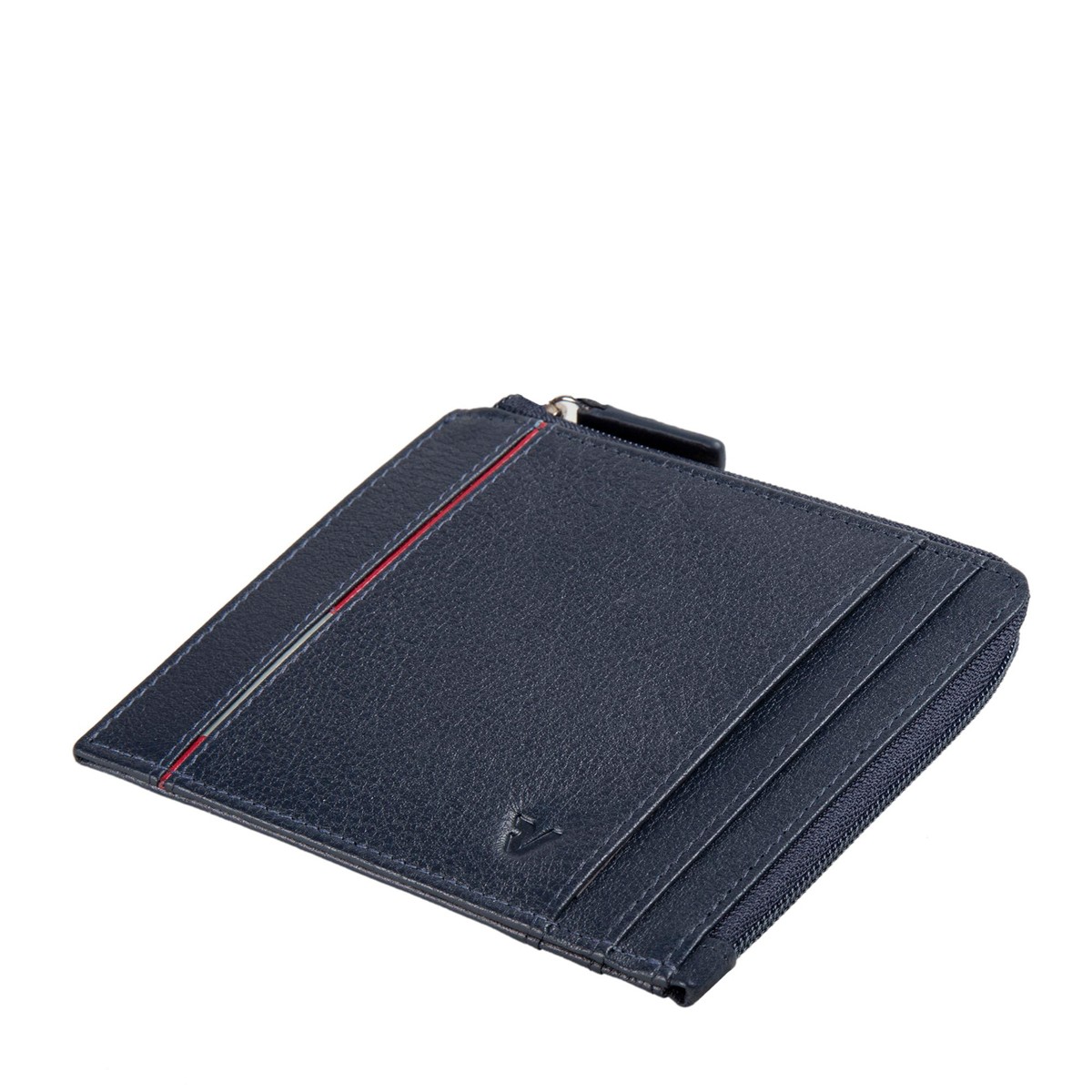 41263823 Roncato Boston Credit Card Holder With Zipper Navy Blue