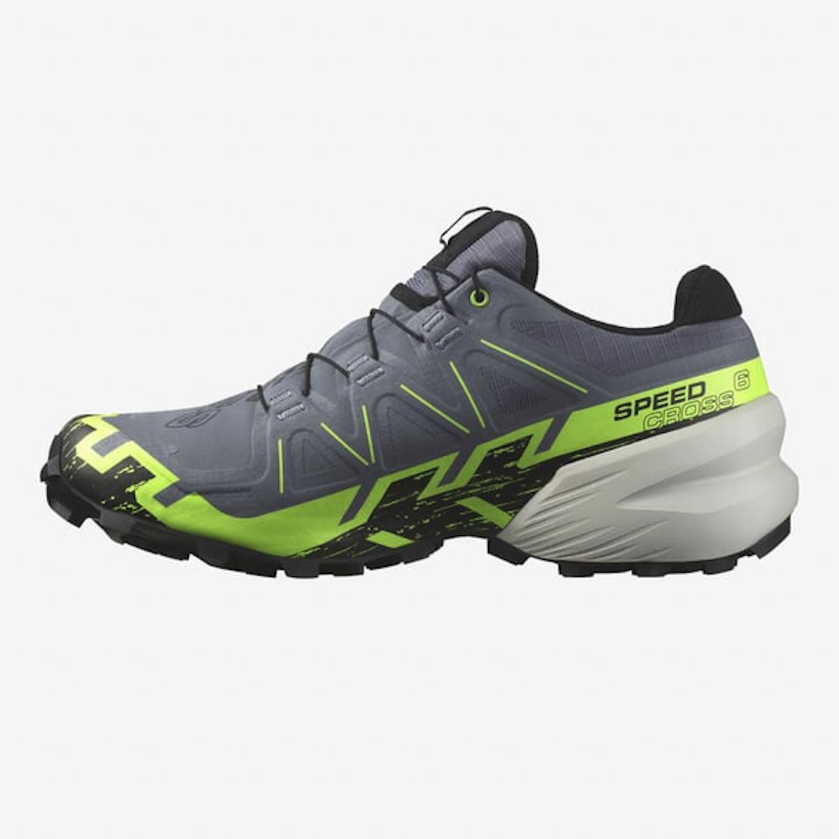 Erkek Outdoor L47301900 SALOMON SPEEDCROSS 6 GTX Flint Stone-Green Gecko-Black