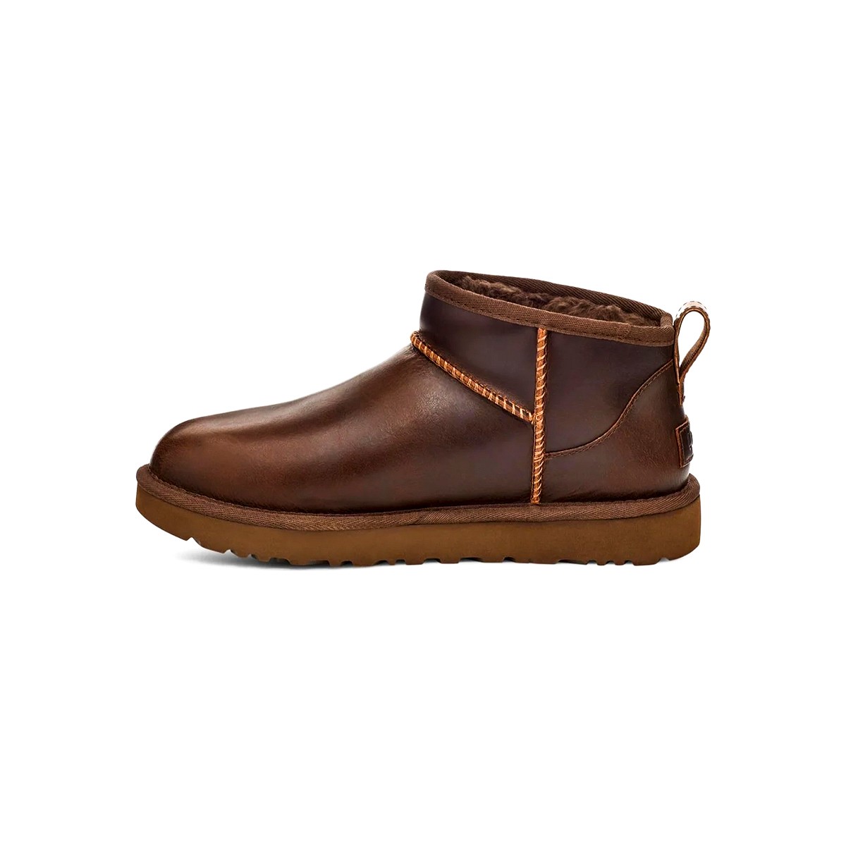 1163490 UGG W CLASSIC ULTRA MINI LTHR REGEN IRONWOOD