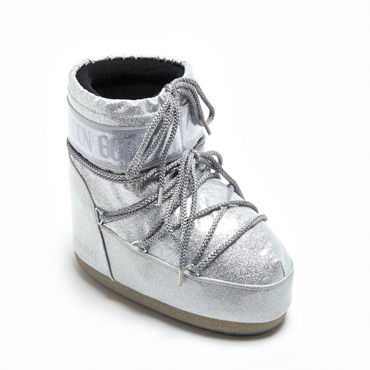 80D1409440-H001 Moon Boot Icon Low Glitter Silver